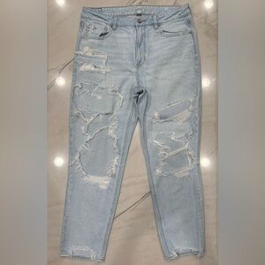 American Eagle Light Blue Distressed Jeans Size 12 Same Day Shipping